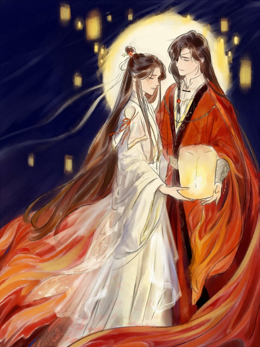 xie lian and hua cheng (tianguan cifu) drawn by kkcoocool