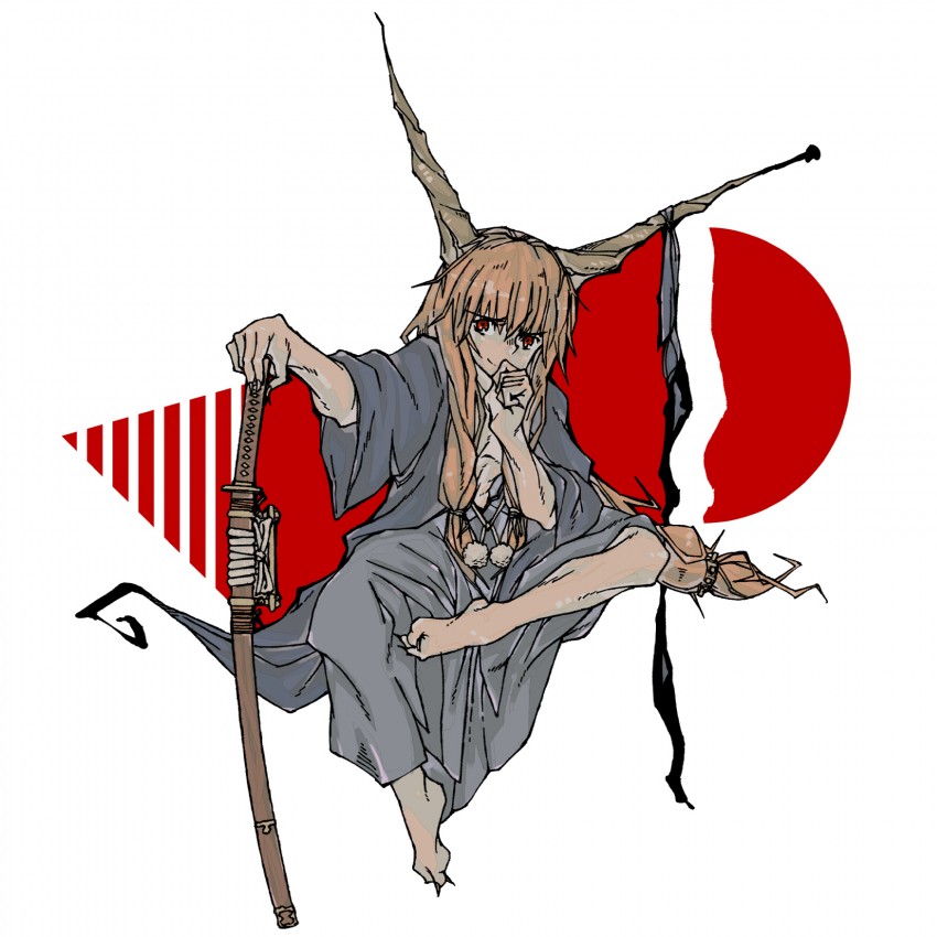 ibuki suika (touhou and 1 more) drawn by uewtsol