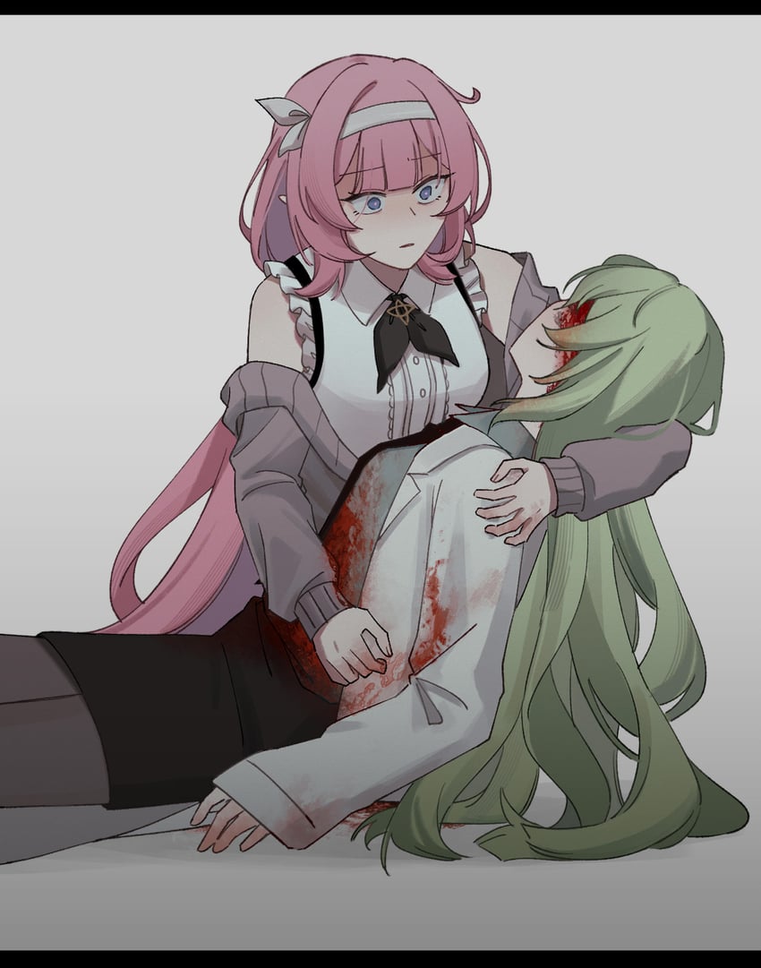 elysia and mobius (honkai and 1 more) drawn by rena_(_rrena)