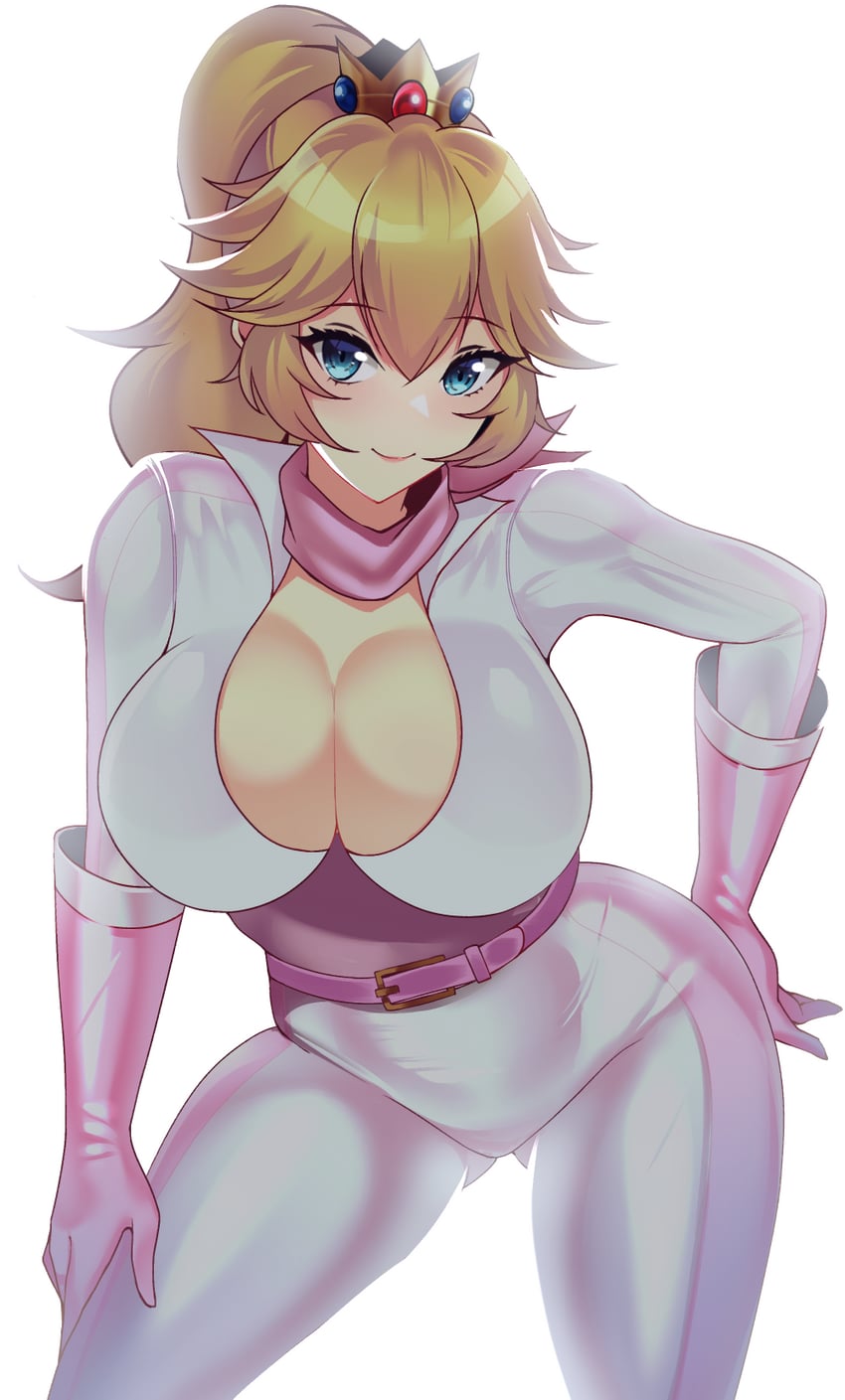 princess peach and biker peach (mario and 2 more) drawn by volyz