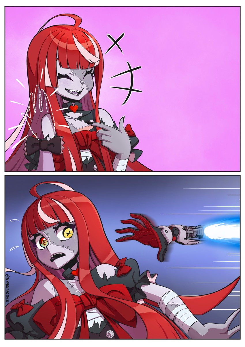 kureiji ollie and roboco-san (hololive and 1 more) drawn by nyaring943