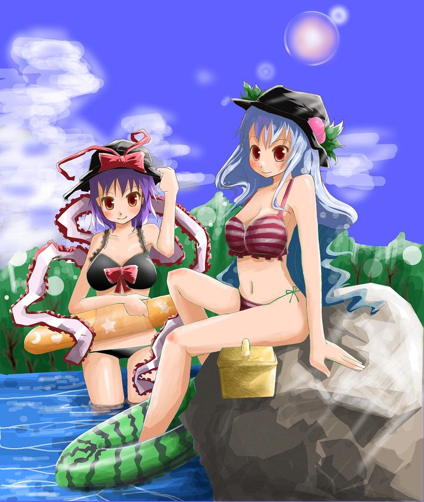 hinanawi tenshi and nagae iku (touhou) drawn by arano_oki