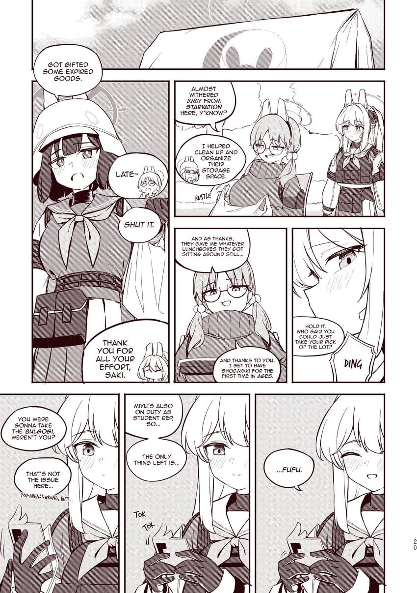 miyako, saki, and moe (blue archive) drawn by yusang