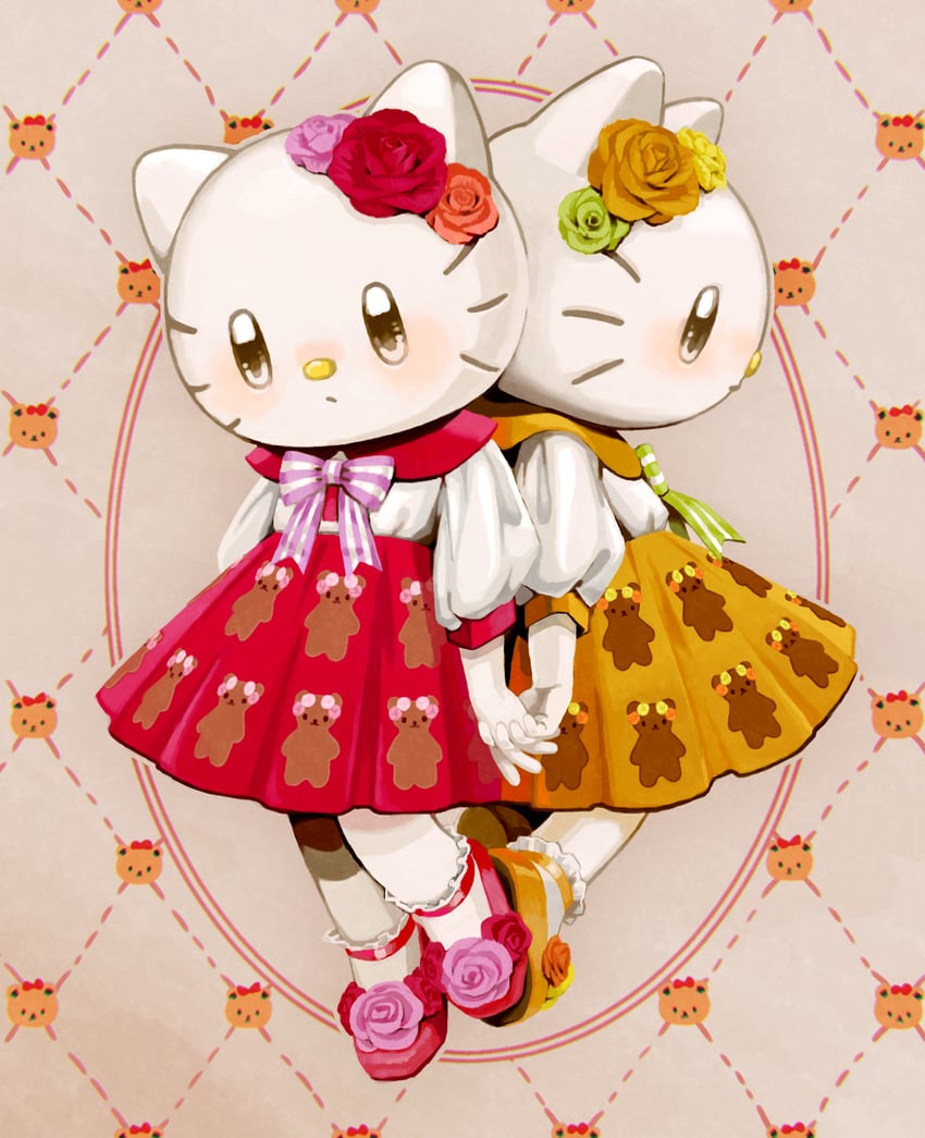 hello kitty and mimmy (sanrio and 1 more) drawn by huse_hara