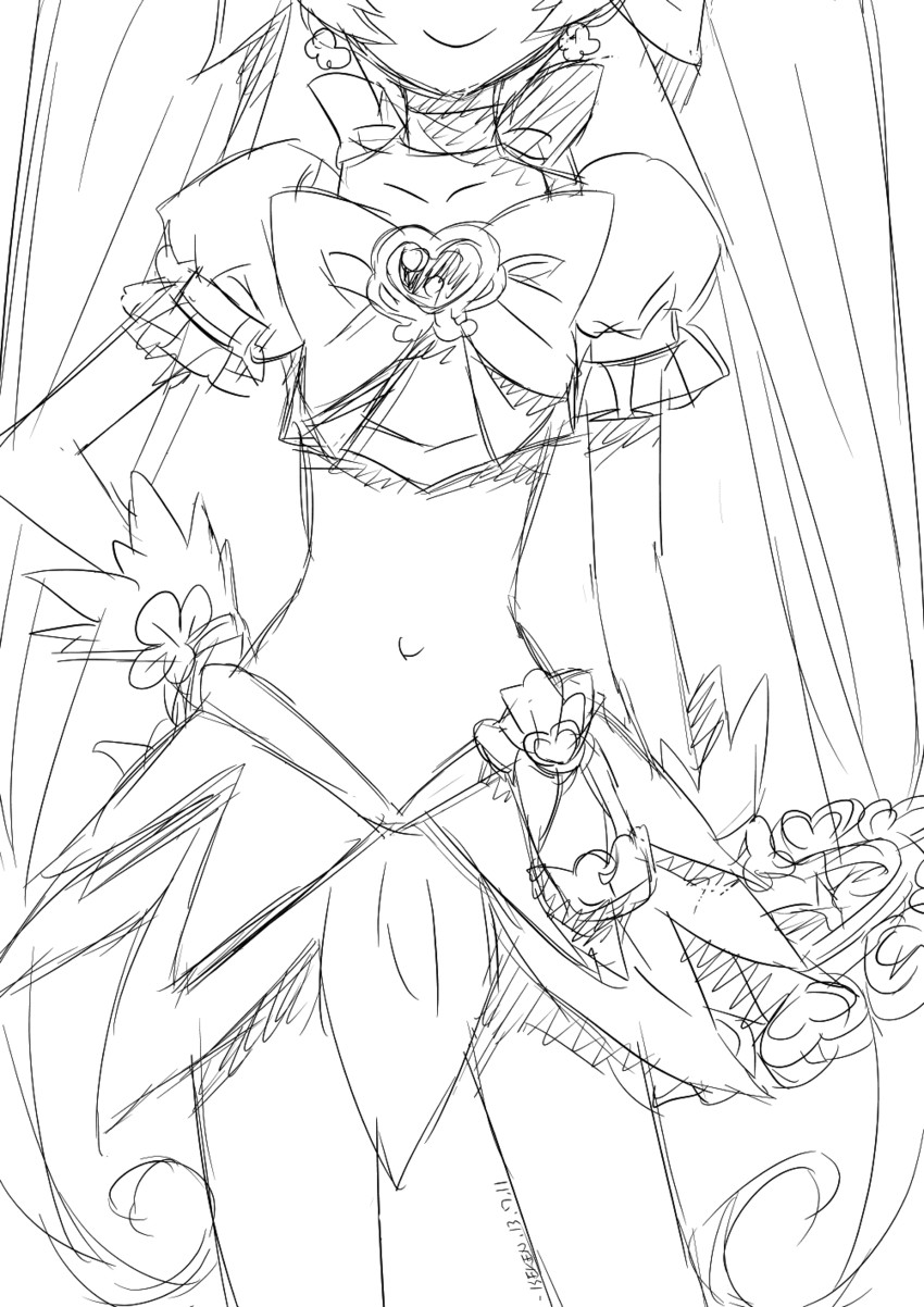 myoudouin itsuki and cure sunshine (precure and 1 more) drawn by isedaichi_ken
