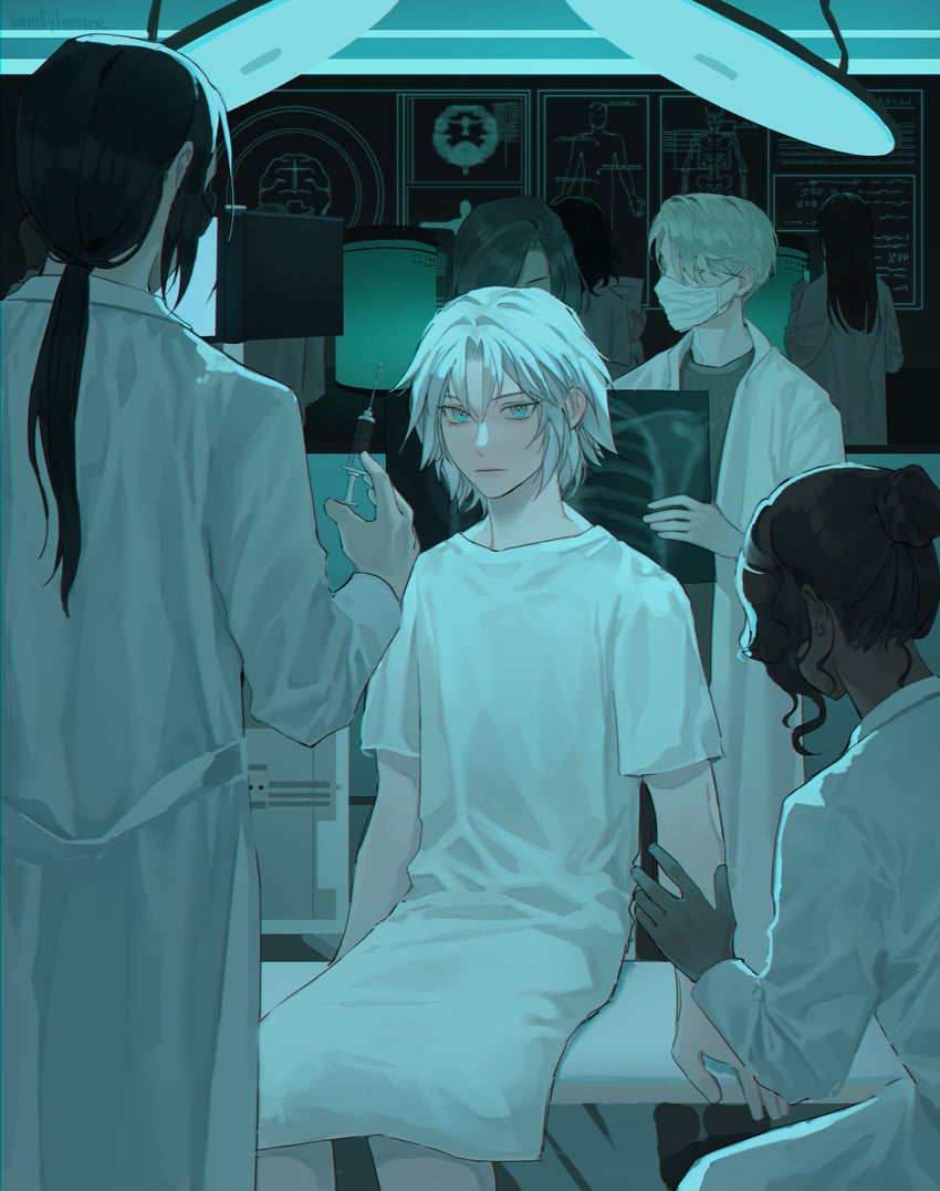 sephiroth and professor houjou (final fantasy and 2 more) drawn by vanillylamine
