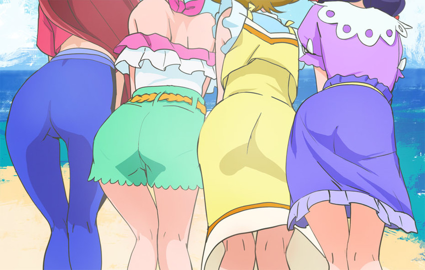 natsuumi manatsu, suzumura sango, takizawa asuka, and ichinose minori (precure and 1 more) drawn by haruyama_kazunori