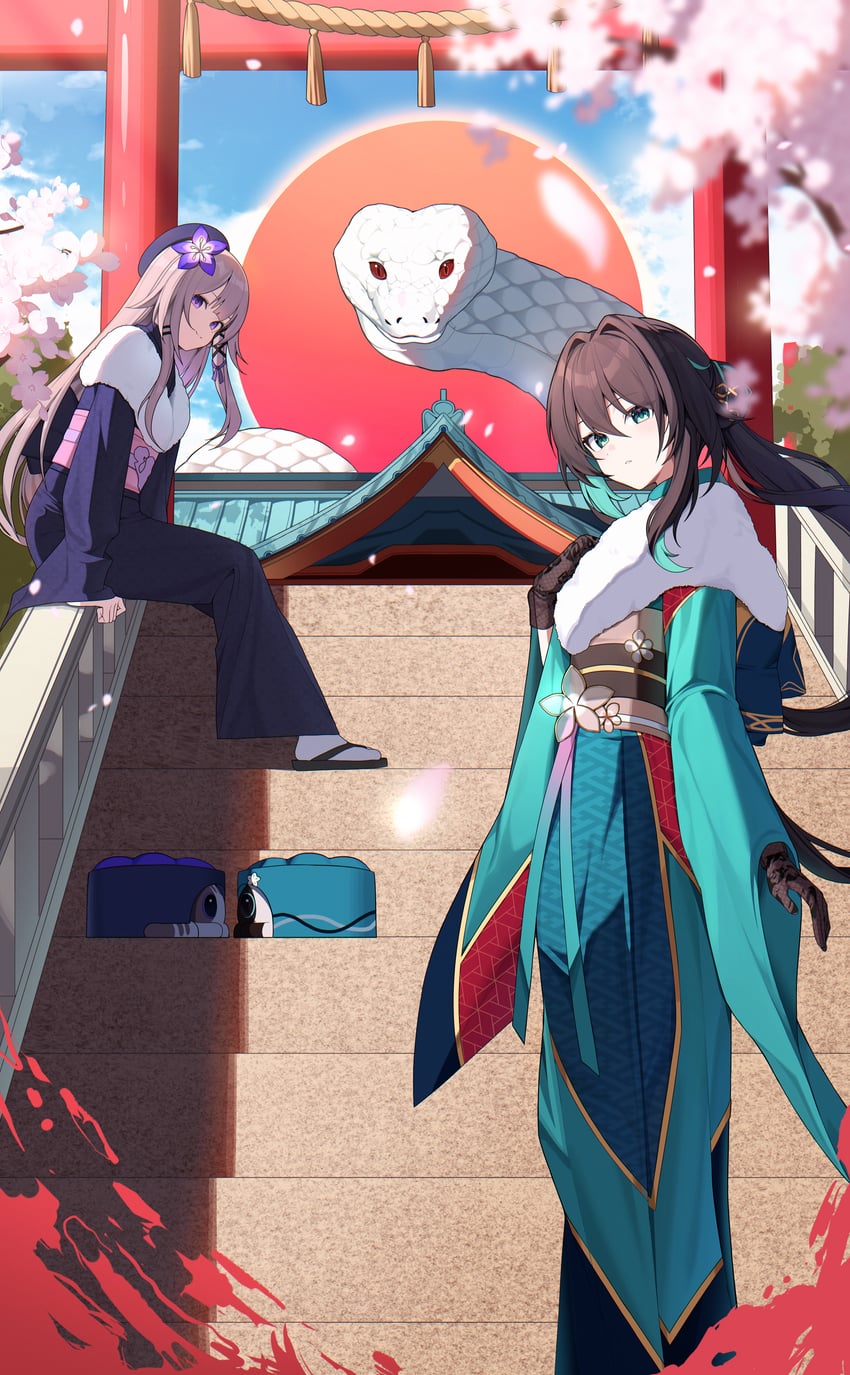 herta, the herta, and ruan mei (honkai and 1 more) drawn by seo_garam
