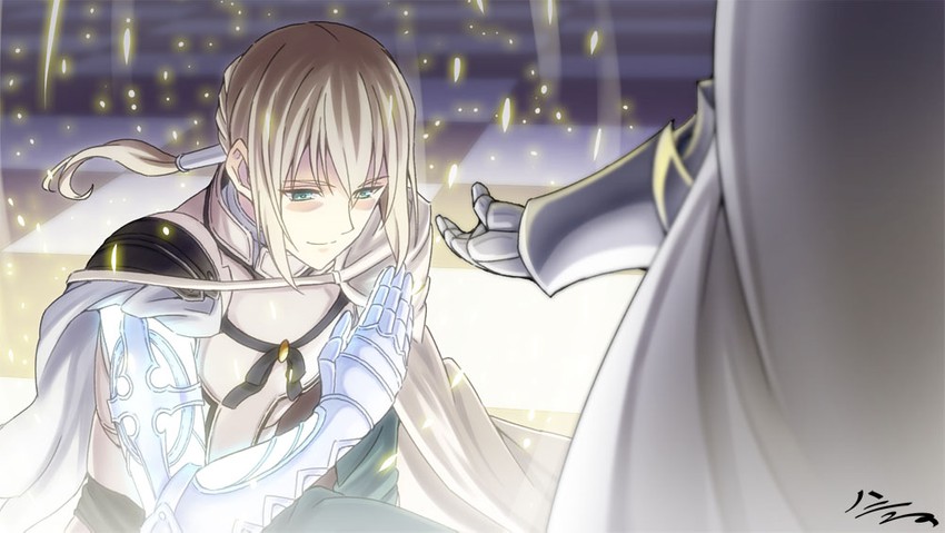 artoria pendragon and bedivere (fate and 1 more) drawn by h-new