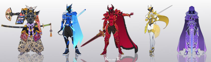 rita kanisuka, himeno ran, gira husty, yanma gast, kaguragi dybowskii, and 5 more (super sentai and 1 more) drawn by tongzhen_ganfan