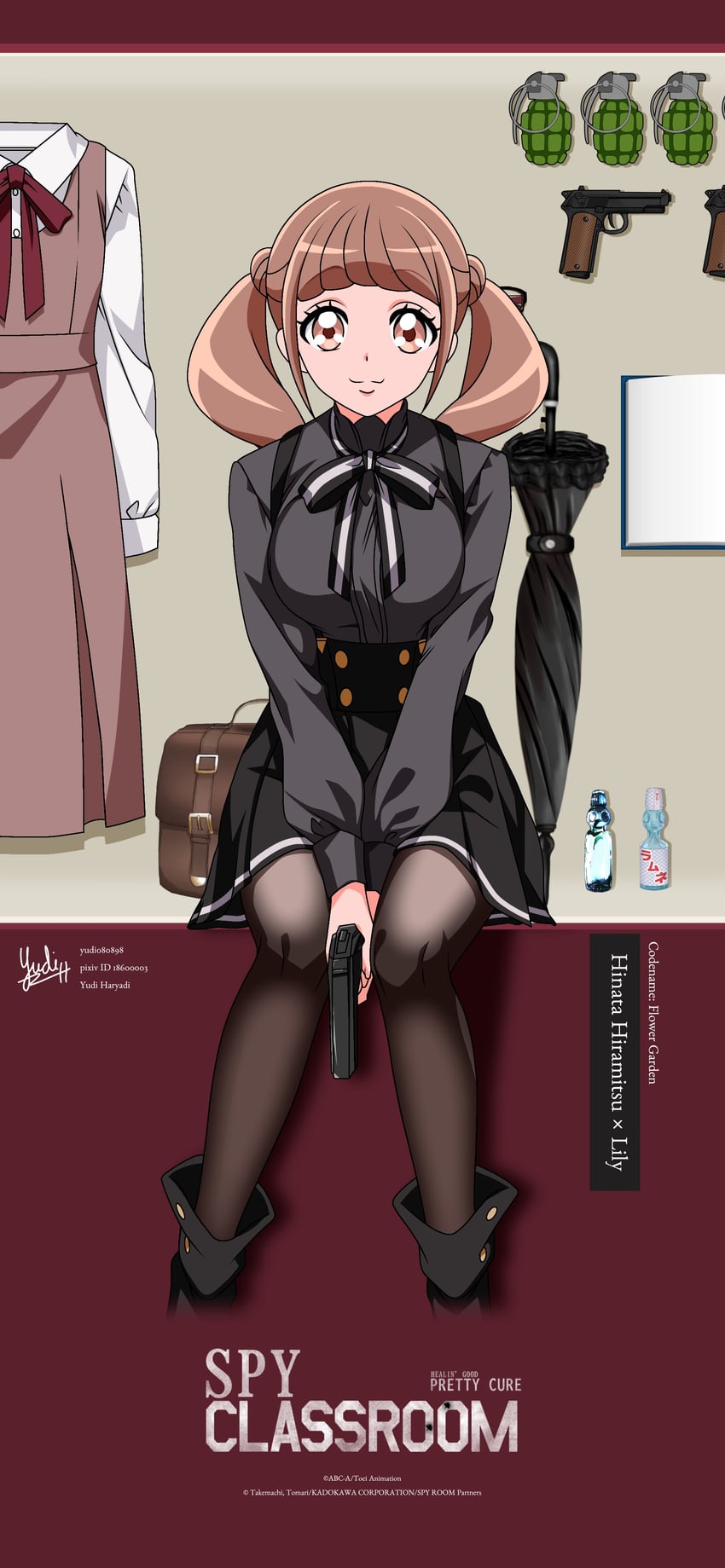 hiramitsu hinata (precure and 2 more) drawn by yudi_08081998