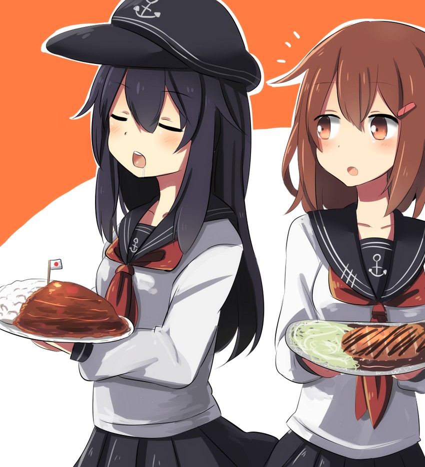 ikazuchi and akatsuki (kantai collection) drawn by tonari_(ichinichime_azuma)