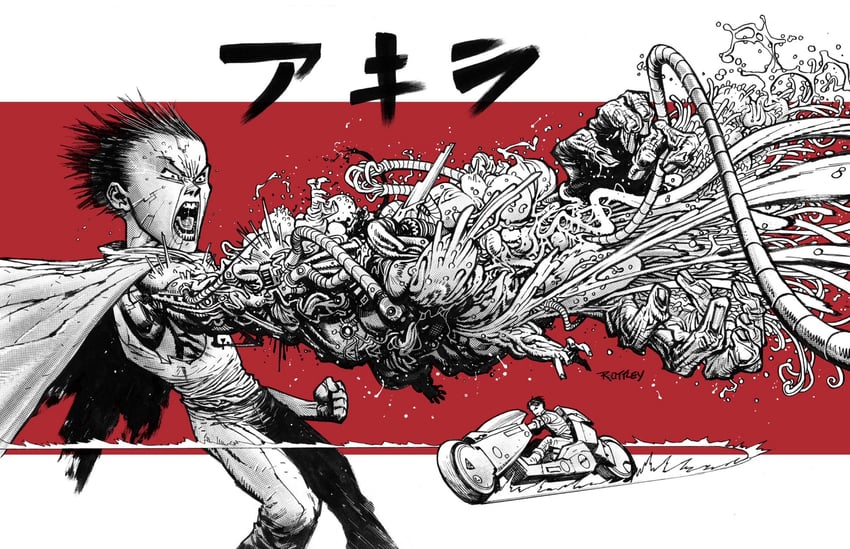 kaneda shoutarou and shima tetsuo (akira) drawn by ryan_ottley