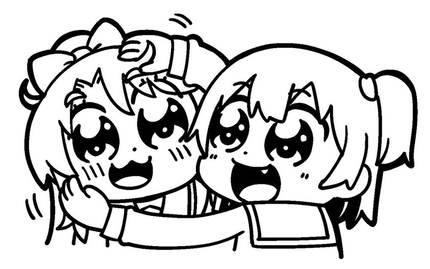 himesaka noa and hoshino hinata (watashi ni tenshi ga maiorita!) drawn by bkub