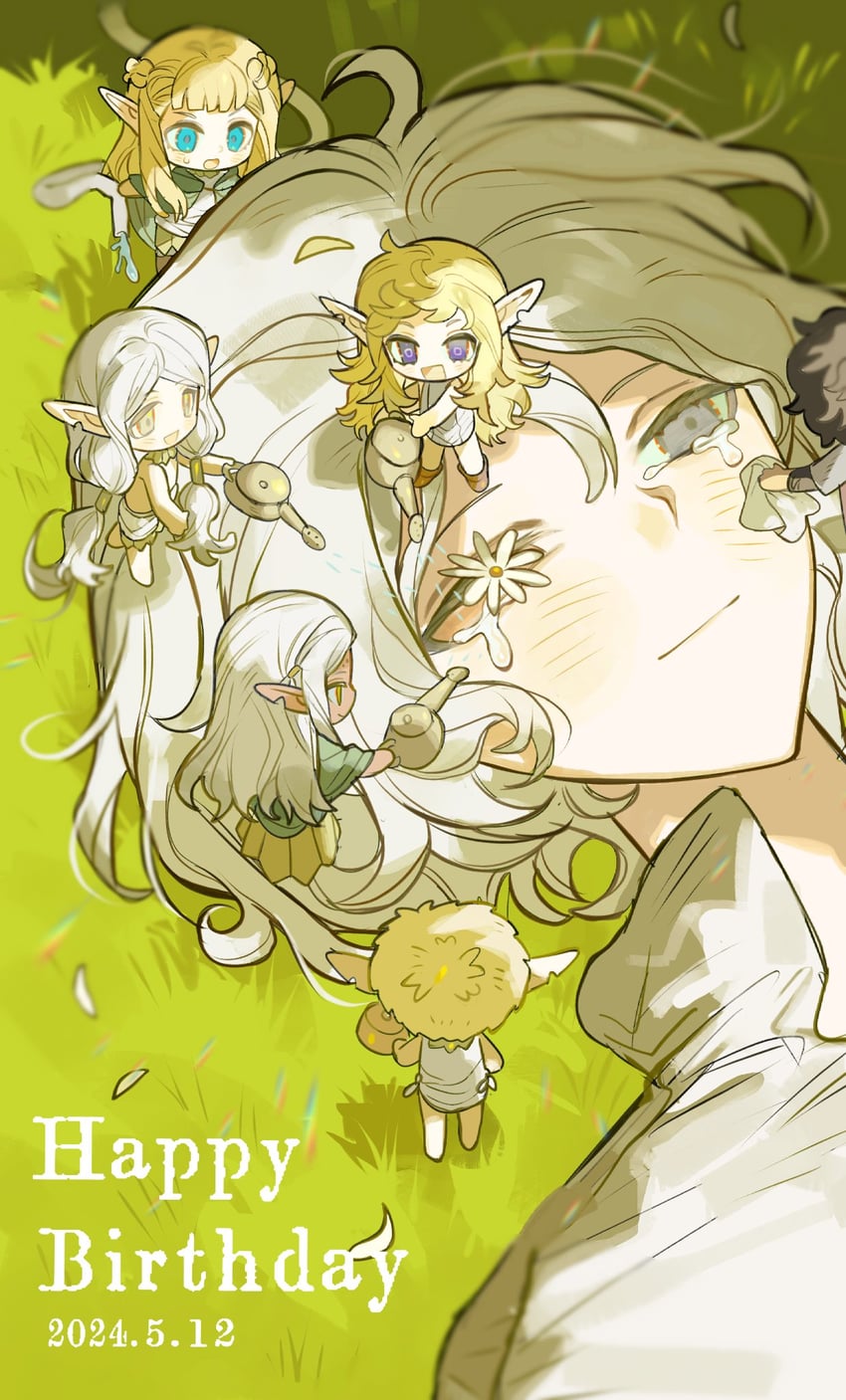 mithrun, kabru, fleki, lycion, cithis, and 2 more (dungeon meshi) drawn by wo_yao_chifan