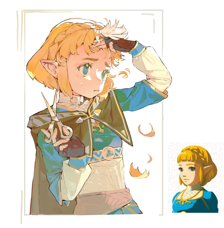 princess zelda (the legend of zelda and 1 more) drawn by baifeidaiwang