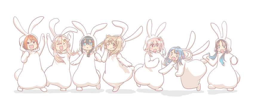 shigure, yuudachi, shigure kai ni, yuudachi kai ni, samidare, and 4 more (kantai collection) drawn by gouta_(nagishiro6624)