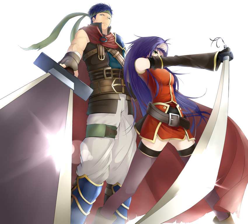 ike and mia (fire emblem and 1 more) drawn by milaria