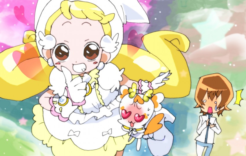 myoudouin itsuki, potpourri, and makihatayama hana (precure and 3 more) drawn by edamame_(buruburu)