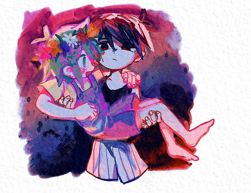 omori and basil (omori) drawn by machine_backup