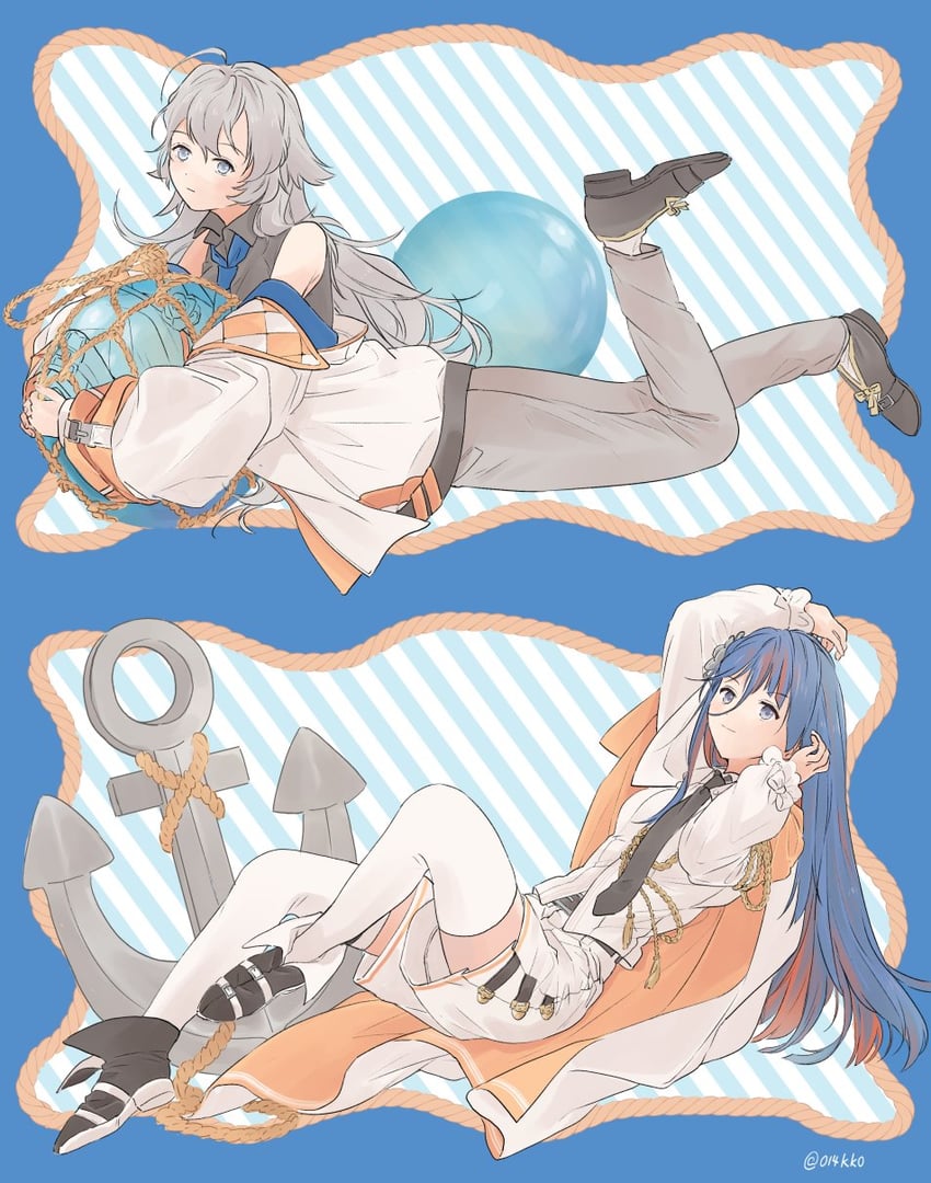 washington and south dakota (kantai collection) drawn by kokko_(014kko)