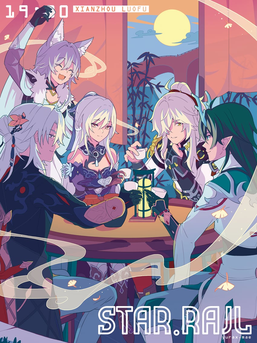 dan heng, blade, jingliu, jing yuan, yingxing, and 2 more (honkai and 1 more) drawn by yurax-mae