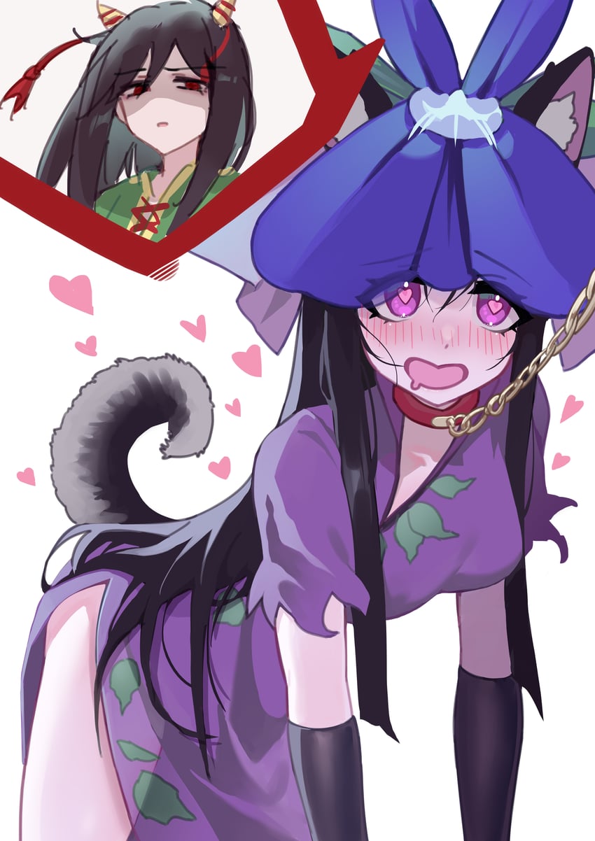 yomotsu hisami and nippaku zanmu (touhou) drawn by ailu_elf