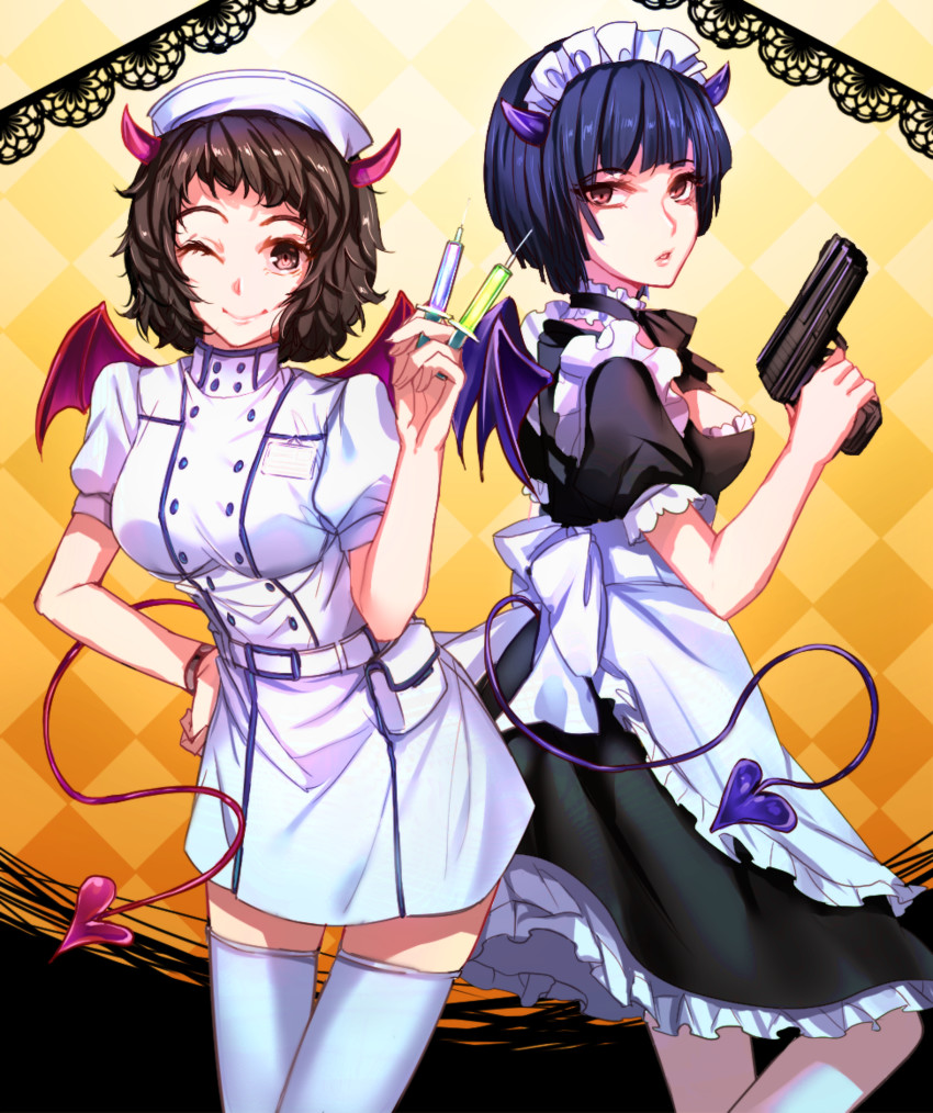 kawakami sadayo and takemi tae (persona and 1 more) drawn by yaoto
