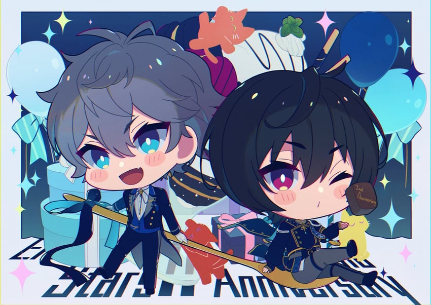 sakuma ritsu and sena izumi (ensemble stars!) drawn by serihara