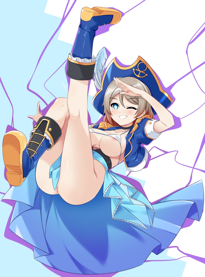 watanabe you, you, and nightwicked you (love live! and 3 more) drawn by bunji