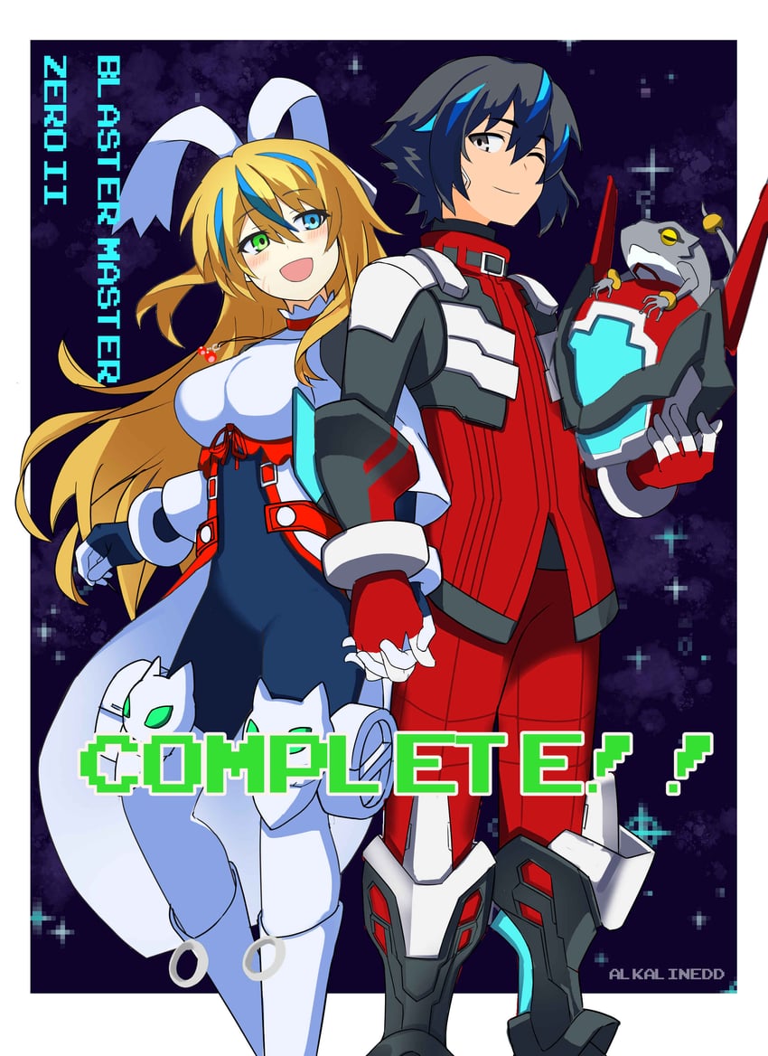 eve, jason frudnick, and fred (blaster master zero and 1 more) drawn by alkalinedd