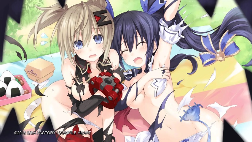 noire and god eater (neptune and 1 more) drawn by tsunako