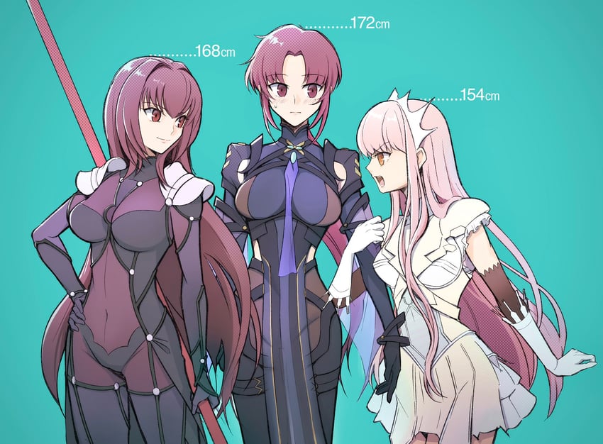 scathach, medb, bazett fraga mcremitz, and manannan mac lir (fate and 1 more) drawn by kassan_(kassan_5a)