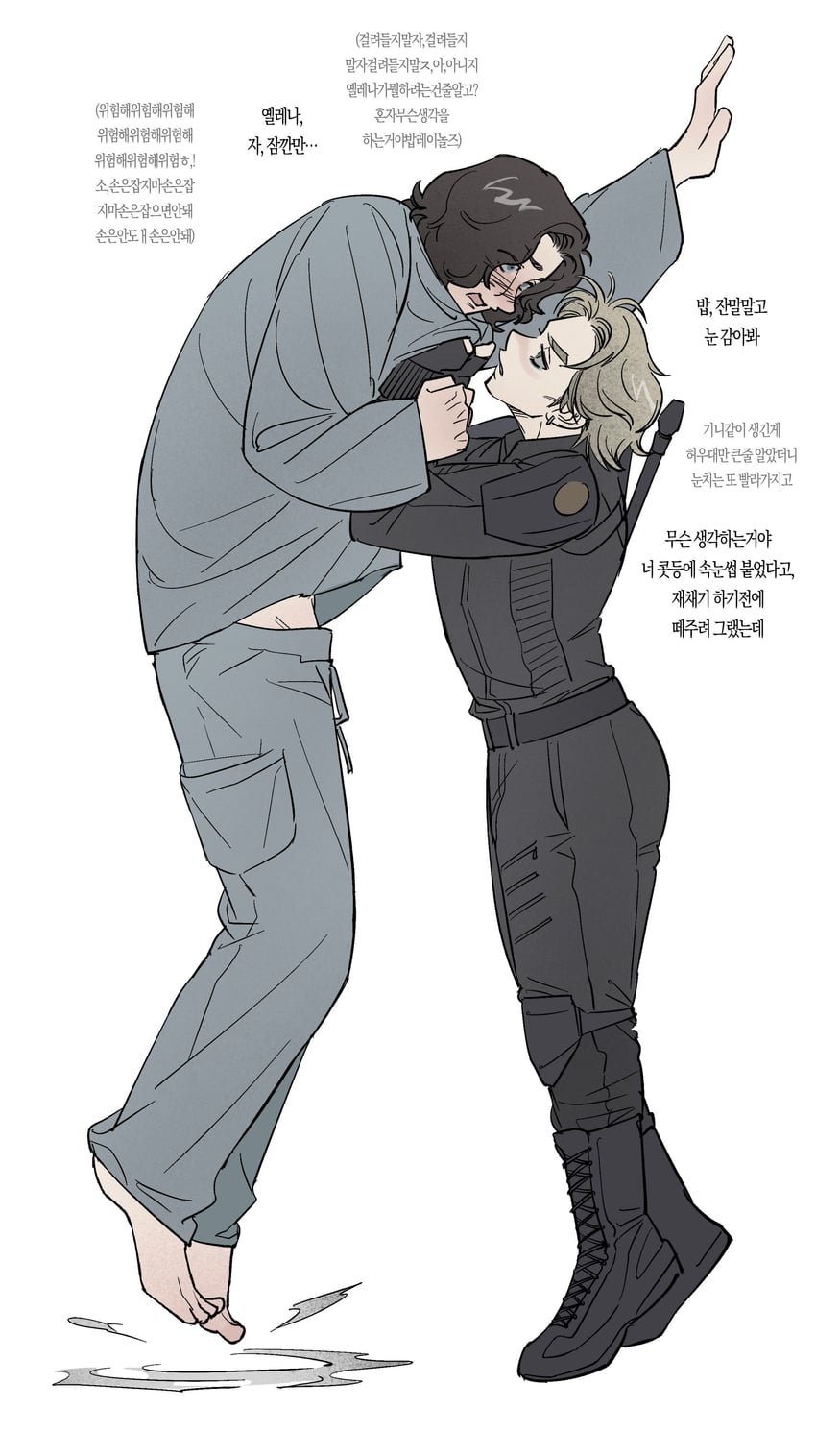 sentry and yelena belova (marvel and 2 more) drawn by yellinoutdggt