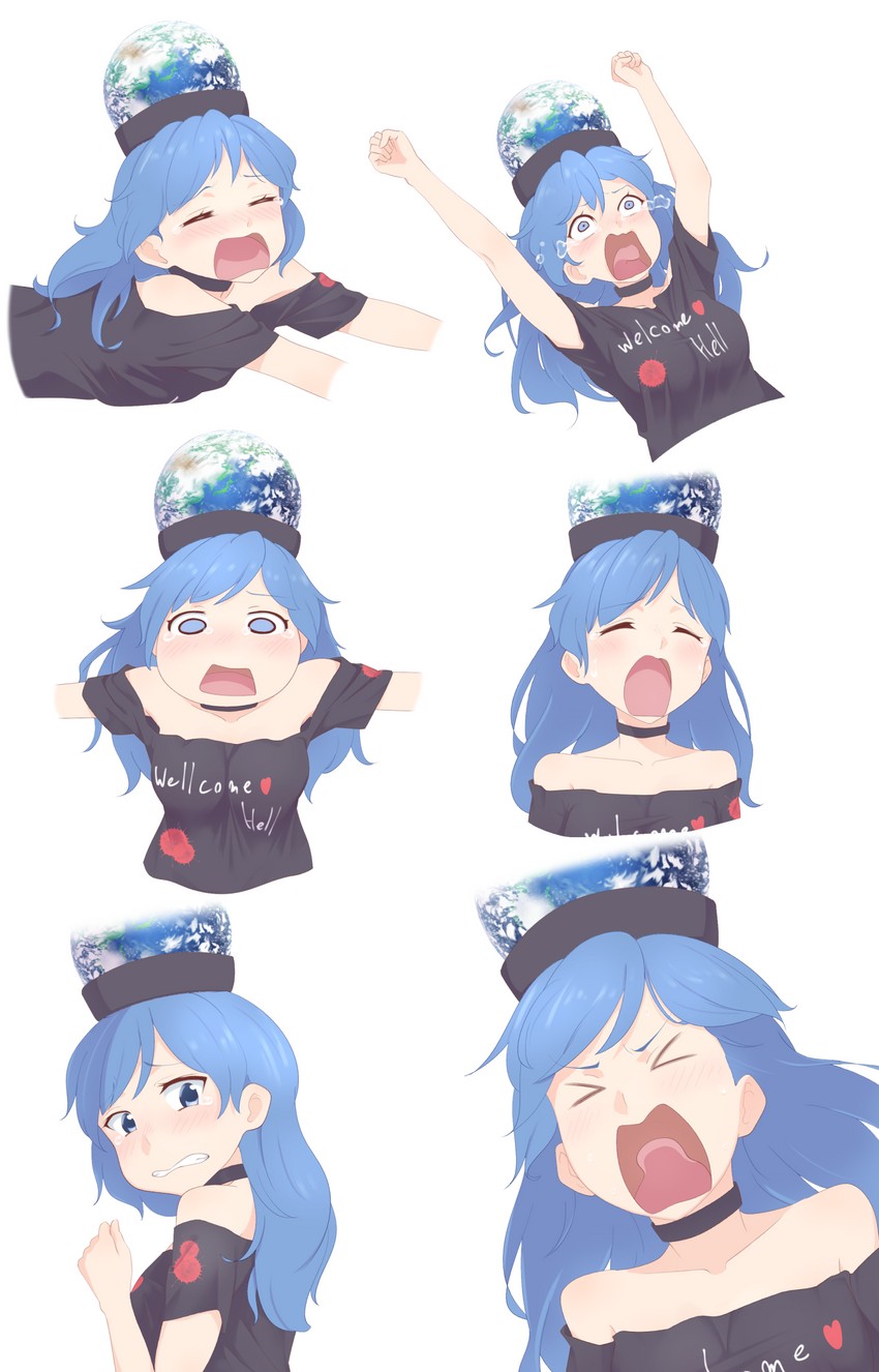 aqua and hecatia lapislazuli (touhou and 1 more) drawn by kanpa_(campagne_9)
