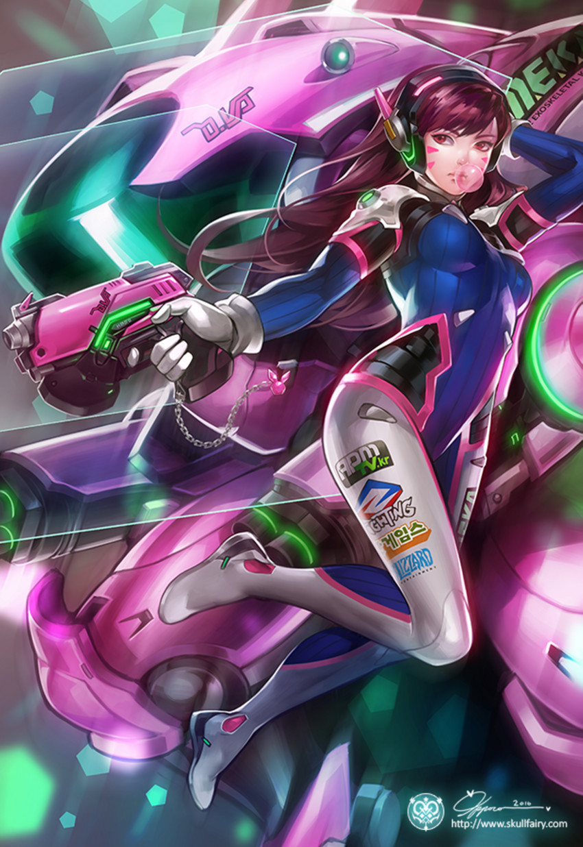 d.va (overwatch and 1 more) drawn by ippus