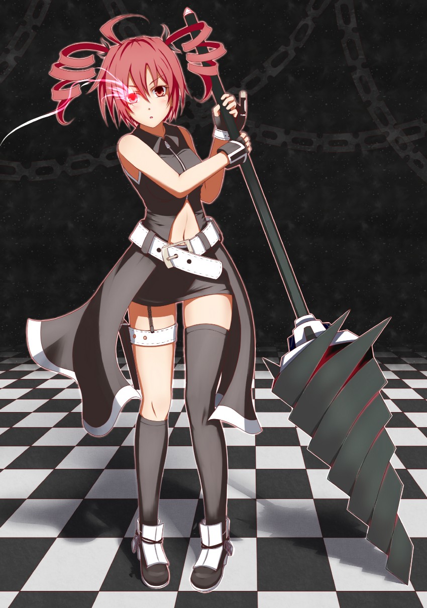 kasane teto and black rock shooter (utau and 1 more) drawn by asuto3