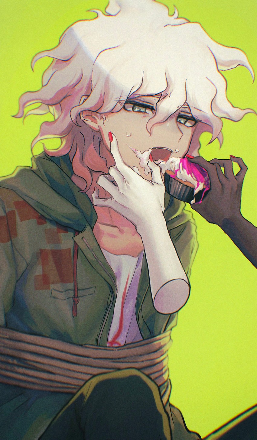 komaeda nagito and enoshima junko (danganronpa and 1 more) drawn by aji_kosugi