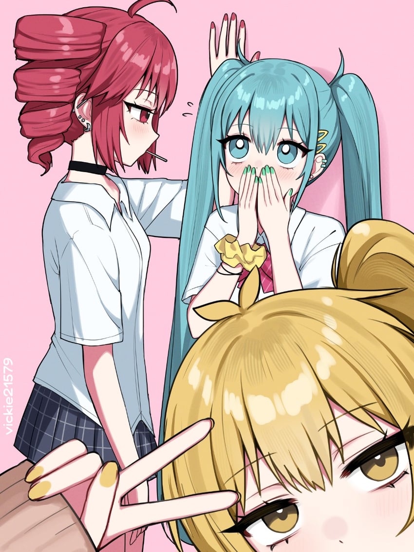 hatsune miku, kasane teto, and akita neru (vocaloid and 3 more) drawn by vickie_(cryingrobot)