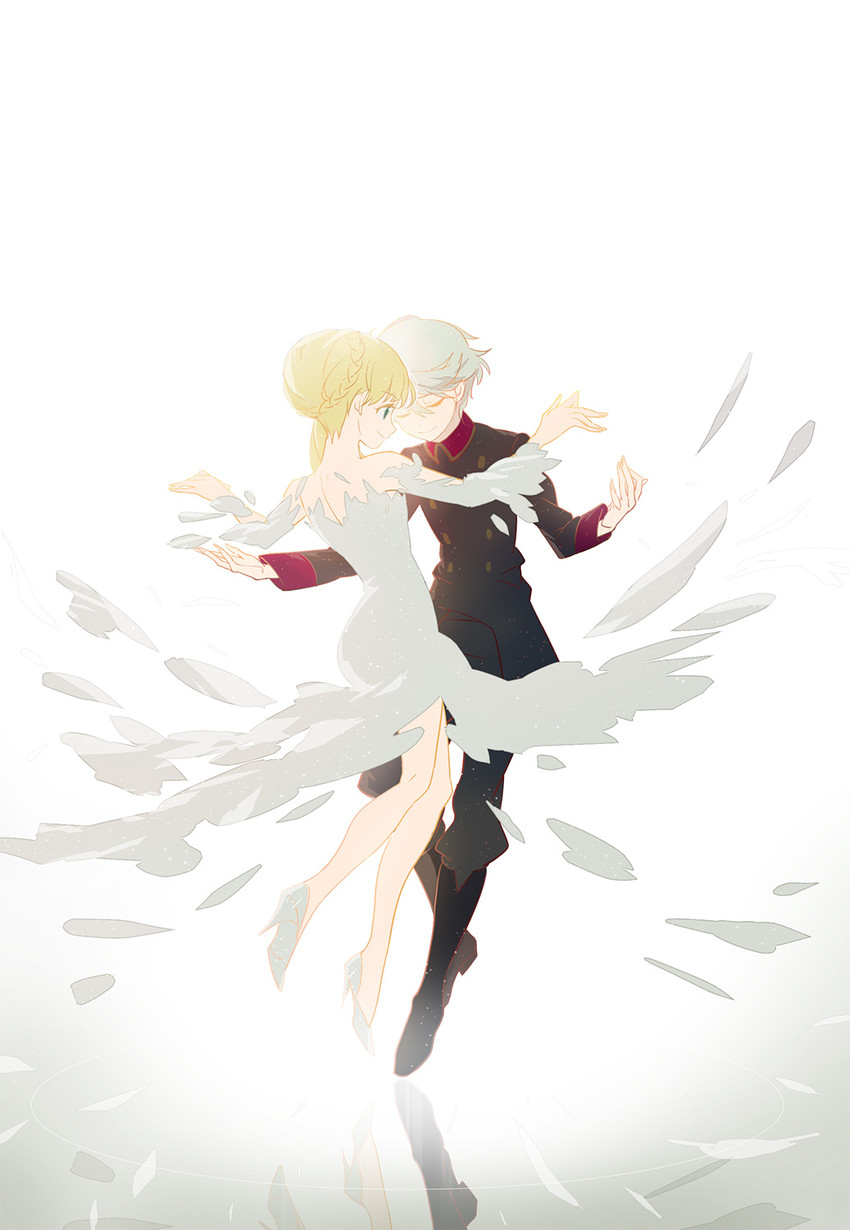 slaine troyard and asseylum vers allusia (aldnoah.zero) drawn by chino_kawashiku