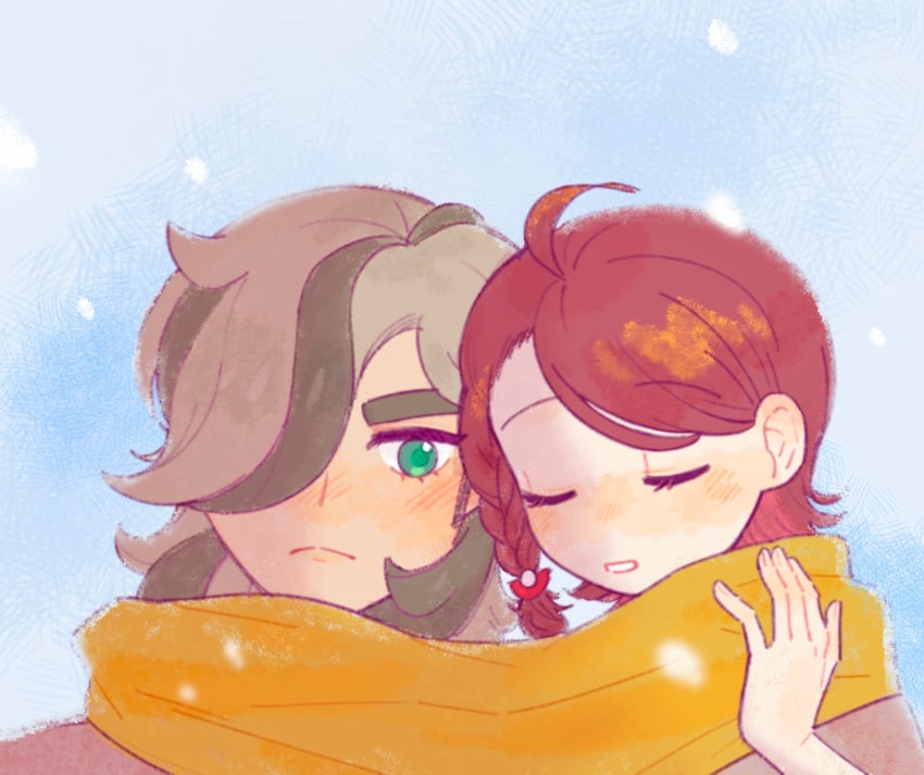 juliana and arven (pokemon and 1 more) drawn by dian_(nanooo_i)