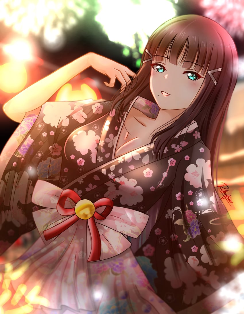 kurosawa dia (love live! and 2 more) drawn by rikofinn