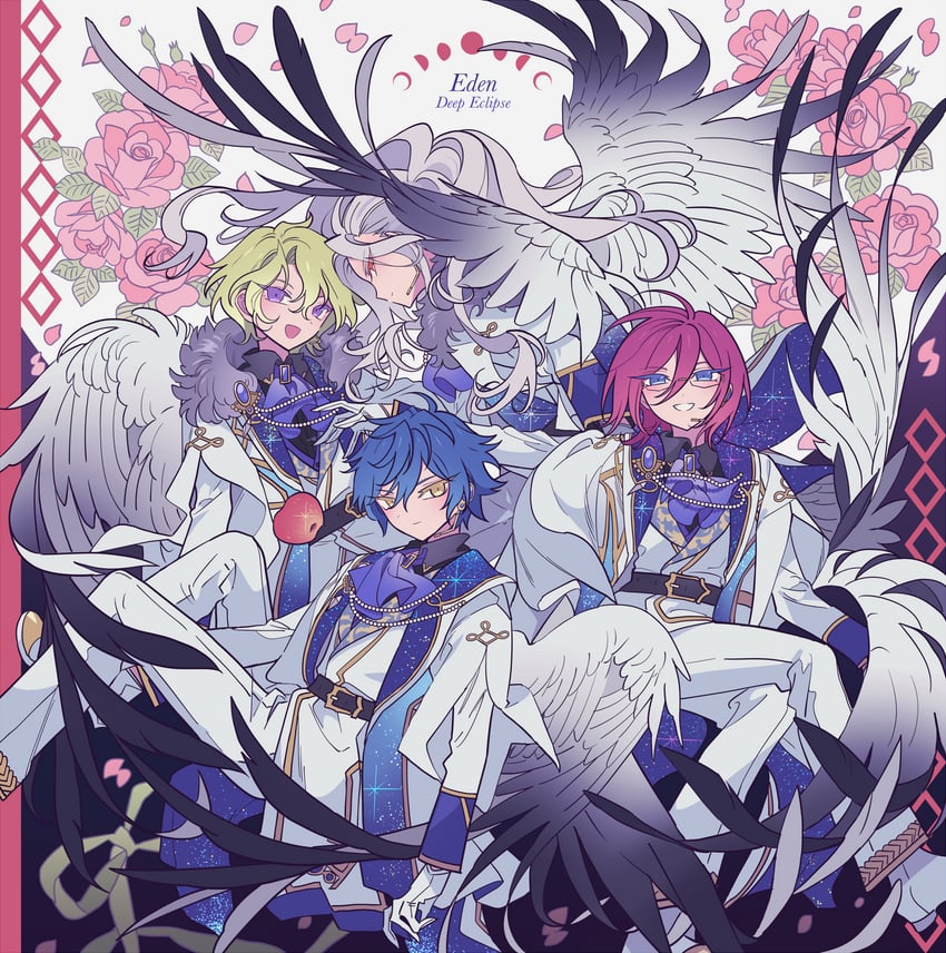 saegusa ibara, ran nagisa, tomoe hiyori, and sazanami jun (ensemble stars!) drawn by meremero