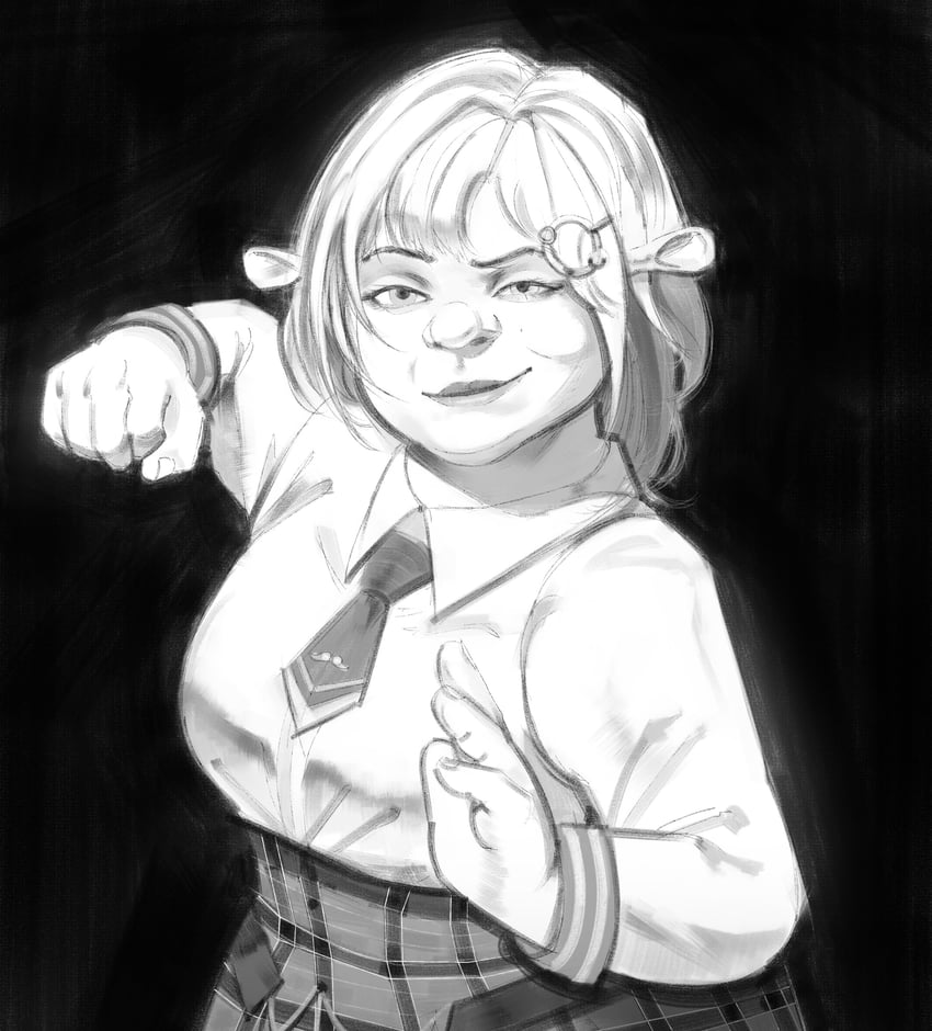 watson amelia and princess fiona (hololive and 2 more) drawn by xyanaid