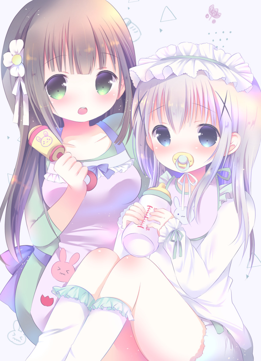 kafuu chino and ujimatsu chiya (gochuumon wa usagi desu ka?) drawn by rin_(fuwarin)
