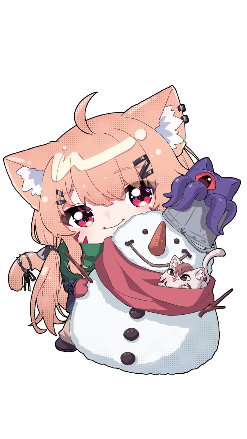 shyrei faolan, alheitrakzoth, and pokatto (indie virtual youtuber) drawn by u_da_desu