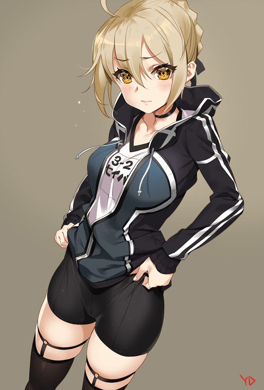 artoria pendragon and mysterious heroine x alter (fate and 1 more) drawn by yd_(orange_maru)