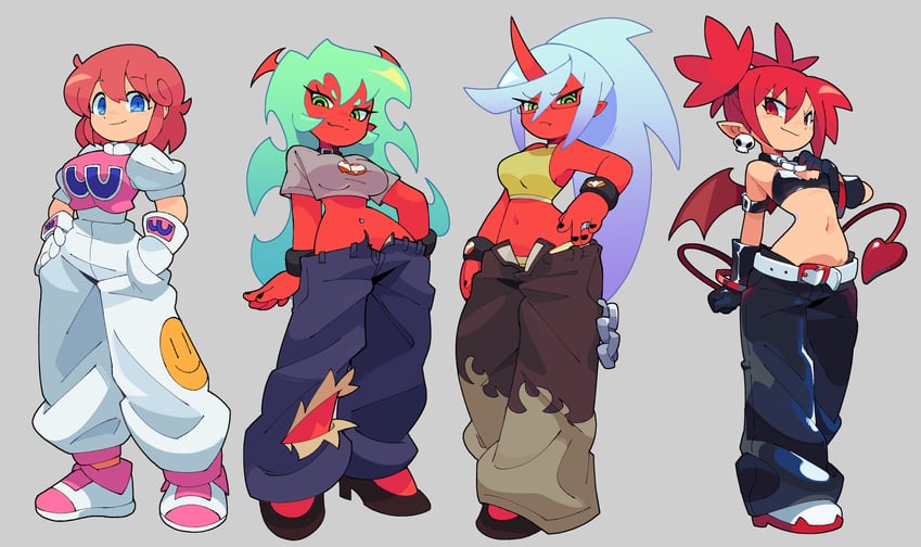 etna, kneesocks, scanty, and pastel (panty & stocking with garterbelt and 3 more) drawn by bacun