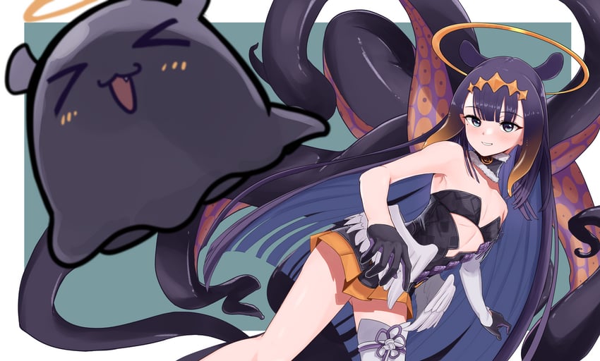 ninomae ina'nis and takodachi (hololive and 1 more) drawn by maramuya