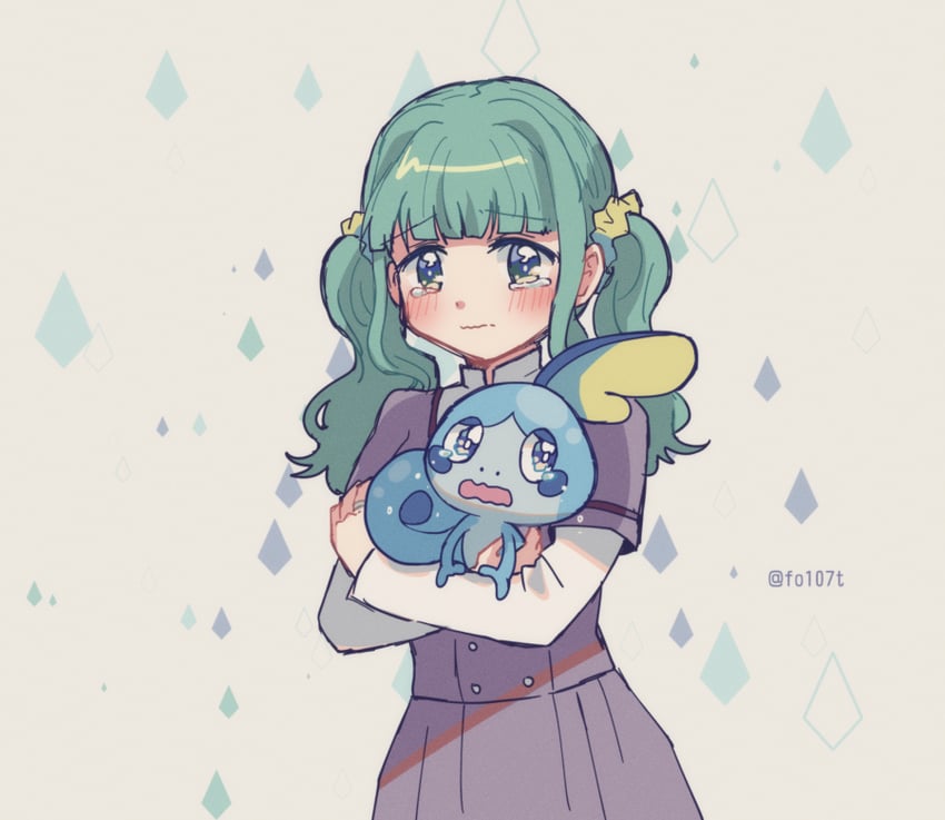 sobble and futaba sana (pokemon and 2 more) drawn by totte